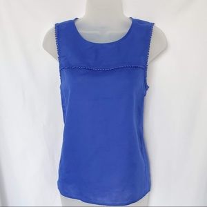 J Crew Factory Linen Blue Tank